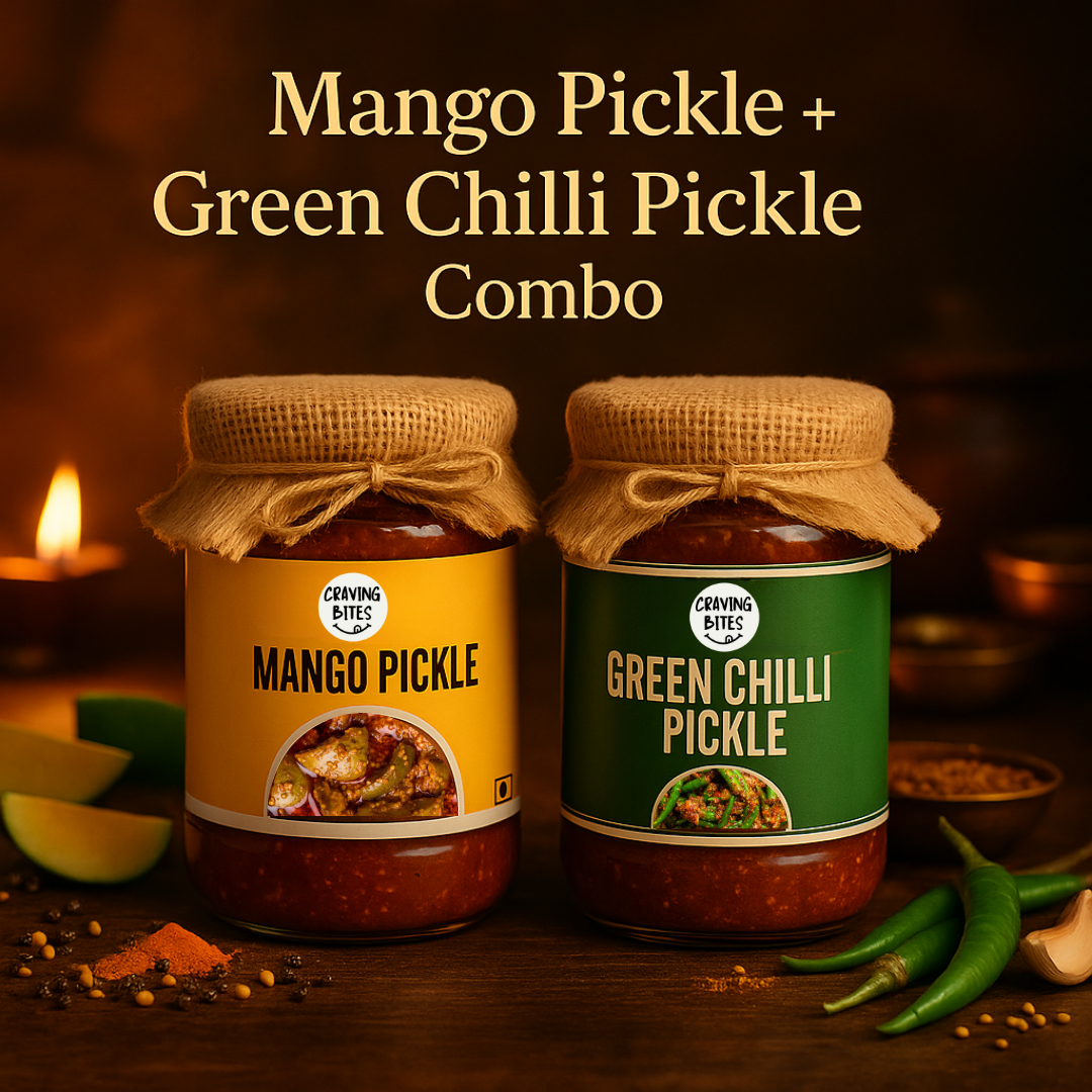 🥭🌶️ Homemade Mango Pickle + Choti Mirch Pickle Combo Pack
